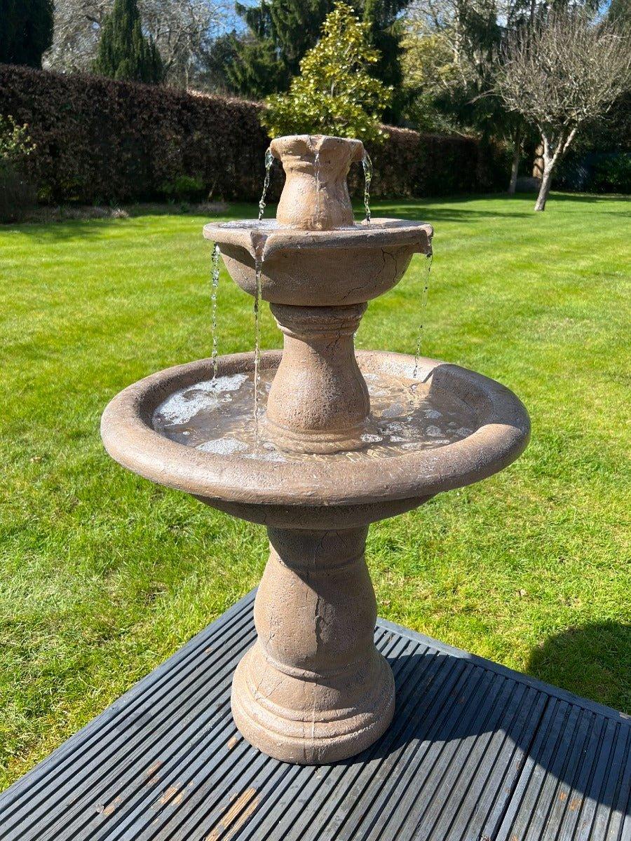 Antique Stone Effect Classic 3 Tier Water Fountain Water with LED light. - All Pet Solutions