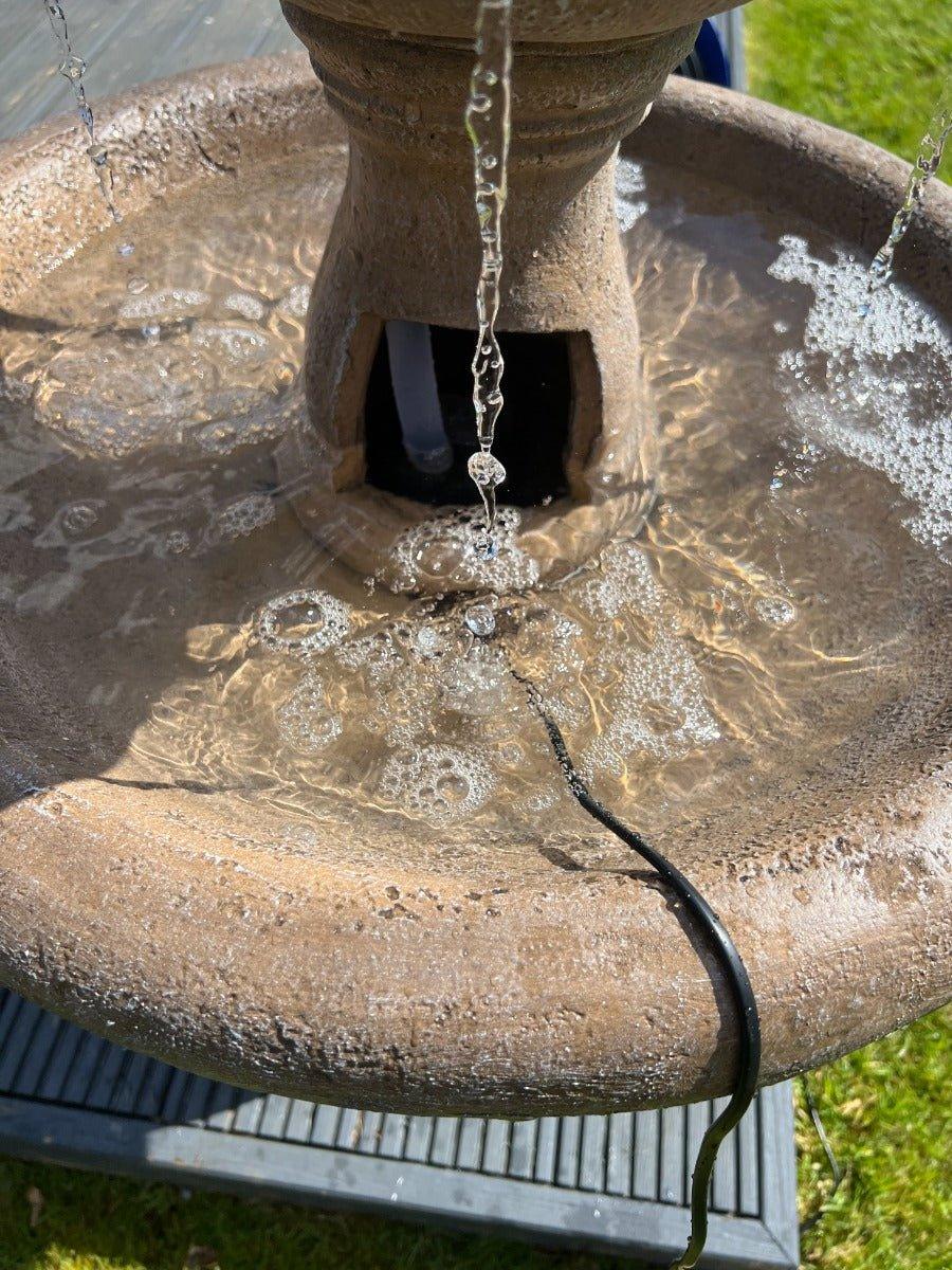 Antique Stone Effect Classic 3 Tier Water Fountain Water with LED light. - All Pet Solutions