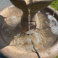 AllPetSolutions classic 3 tier fountain sited on a garden patio