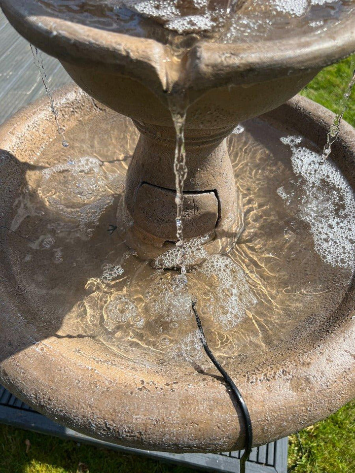 Antique Stone Effect Classic 3 Tier Water Fountain Water with LED light. - All Pet Solutions