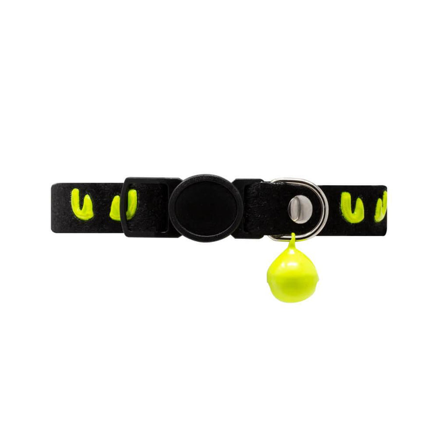 Black and Green Cat Eye Reflective Cat Collar - All Pet Solutions