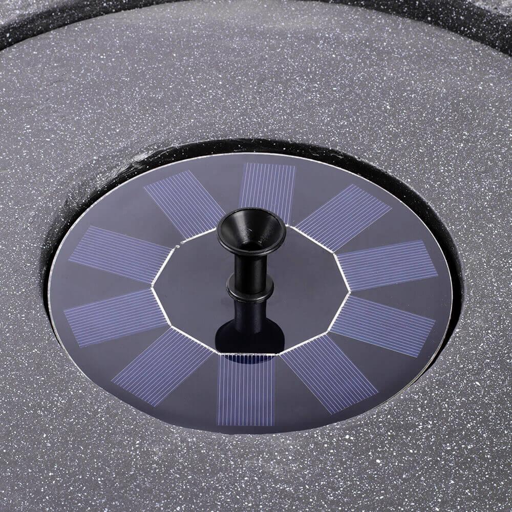 Bowl Stone Solar Water Feature - Dark Grey - All Pet Solutions