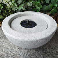 AllPetSolutions light grey bowl stone feature with its solar panel