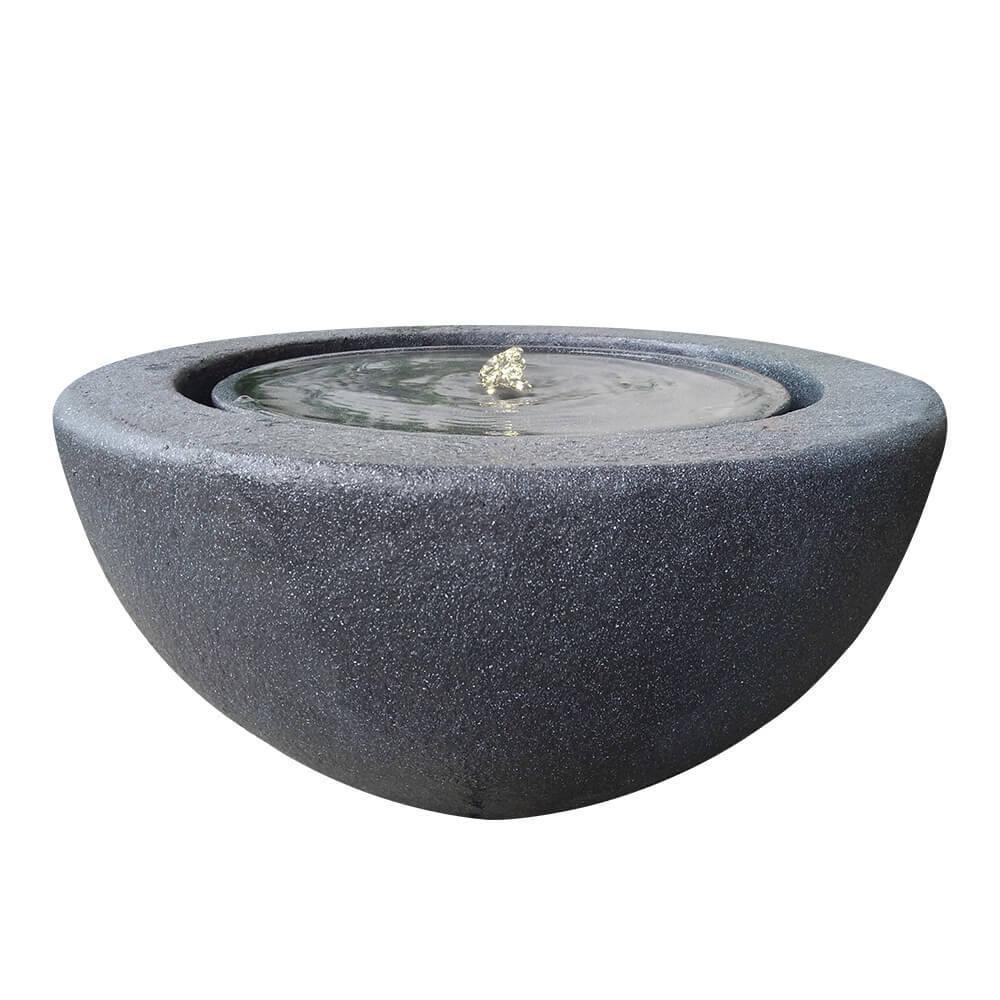 AllPetSolutions dark grey bowl stone water feature with LED light