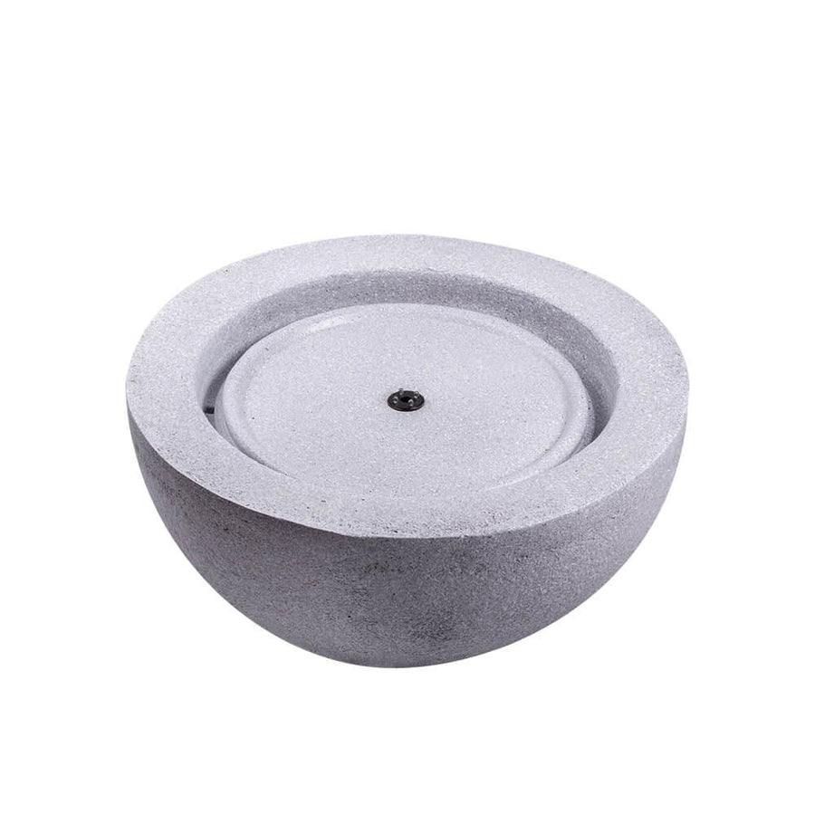Bowl Stone Water Feature with LED Light - Light Grey - All Pet Solutions