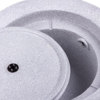 AllPetSolutions light grey bowl stone feature LED lit after dark