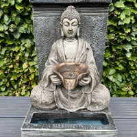 AllPetSolutions Buddha water feature with LED light and solar panel