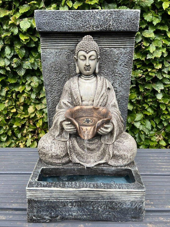 Buddha Water Feature with LED Light - Solar Panel 30x 32x51.5cm - All Pet Solutions