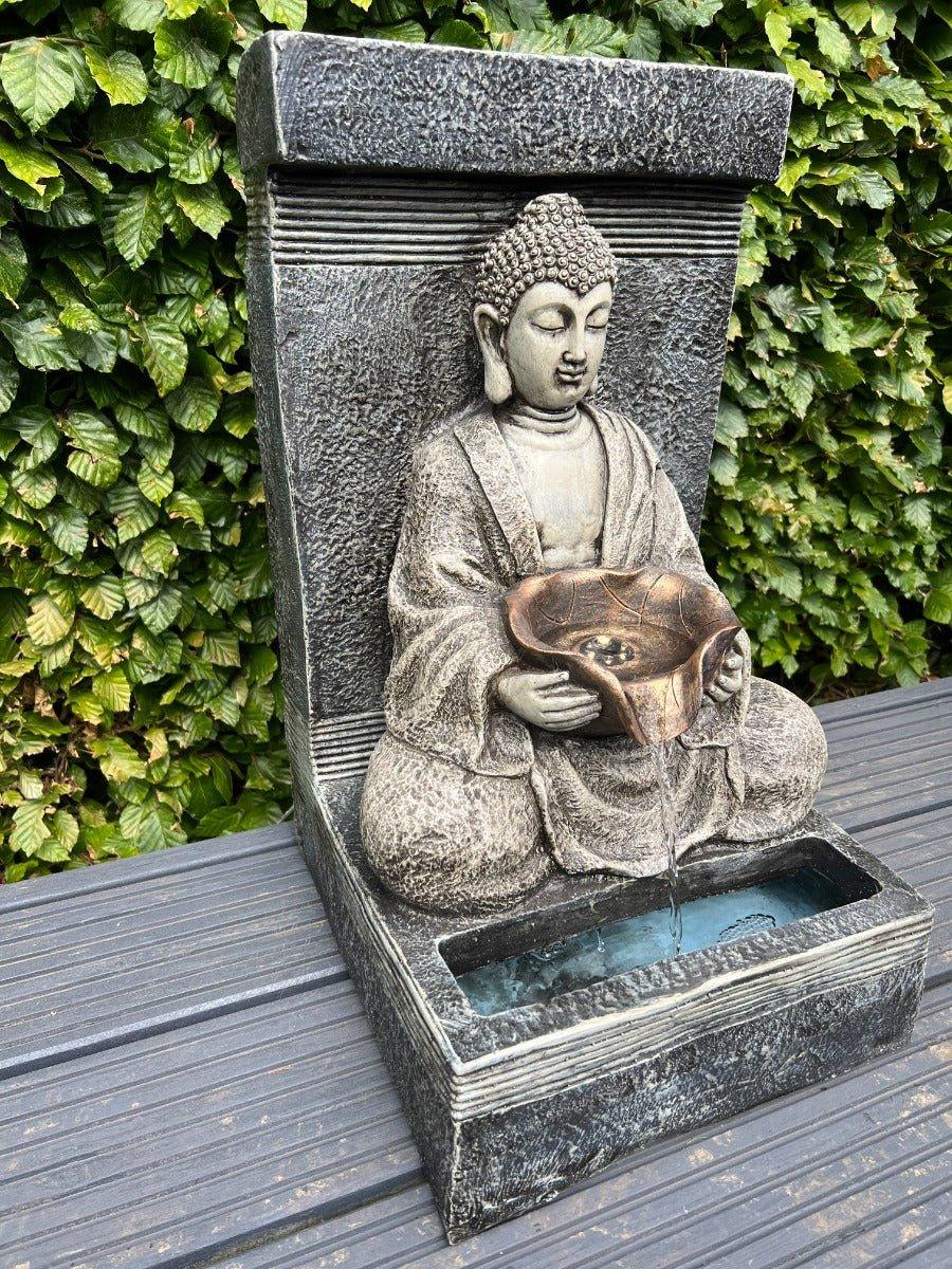 Buddha Water Feature with LED Light - Solar Panel 30x 32x51.5cm - All Pet Solutions