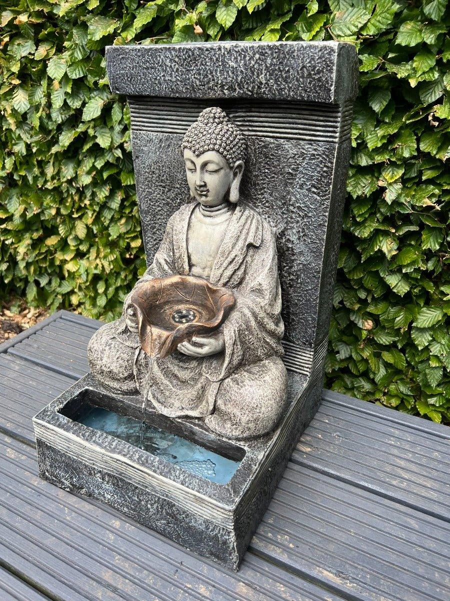 Buddha Water Feature with LED Light - Solar Panel 30x 32x51.5cm - All Pet Solutions