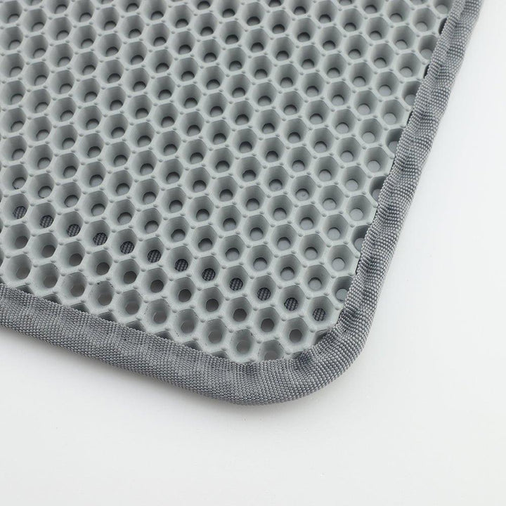Cat Litter Mat Catcher - Grey Honeycomb Double Layer Design - S / L - All Pet Solutions