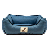 AllPetSolutions Dexter blue dog bed waterproof fabric close up