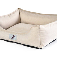 AllPetSolutions Dexter cream dog bed non-slip base detail
