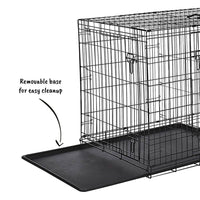 AllPetSolutions small dog crate with a dog inside