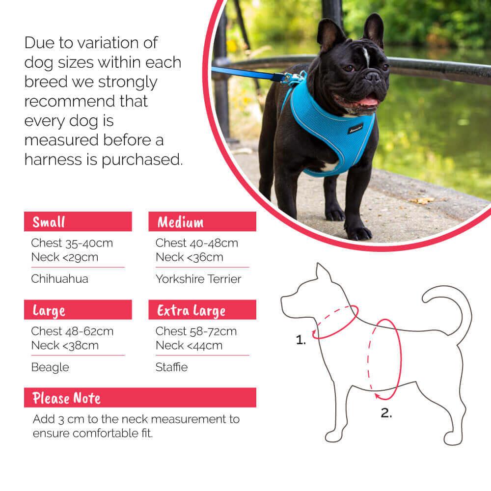 Dog Harness with Reflective Strip in Grey S/M/L/XL - All Pet Solutions