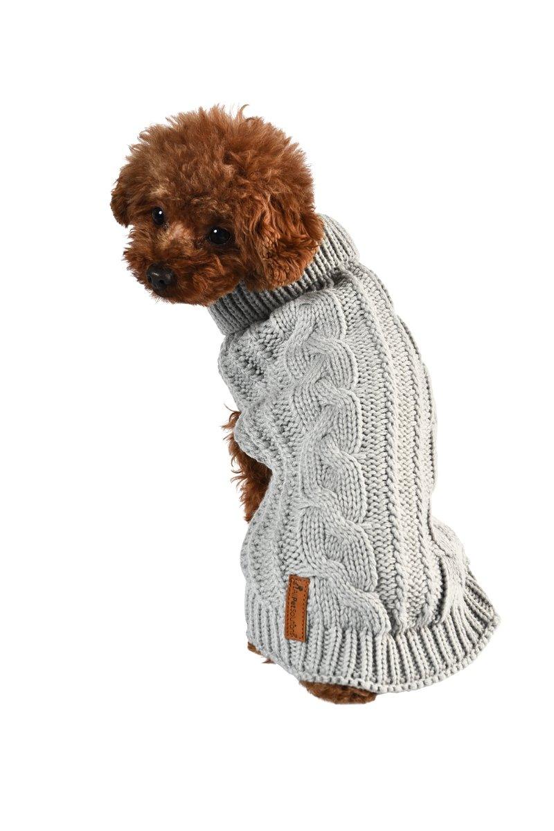 Dog Luxury Knitted Fitted Jumper in Grey – S/M/L - All Pet Solutions