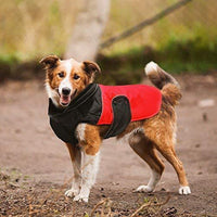 AllPetSolutions red dog jacket laid flat showing its shape
