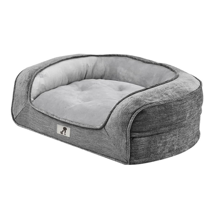 Duke Luxury Memory Foam Sofa Dog Bed Grey Large - All Pet Solutions