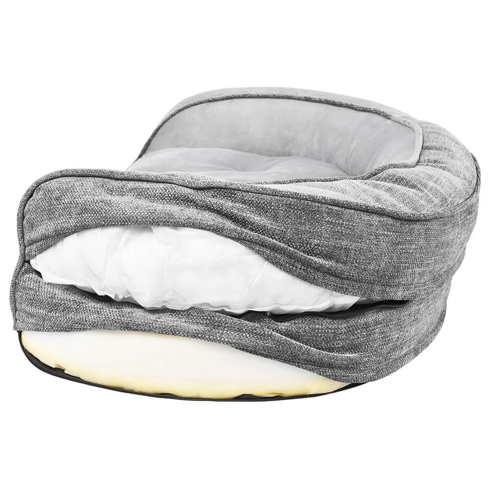 Duke Luxury Memory Foam Sofa Dog Bed Grey Large AllPetSolutions