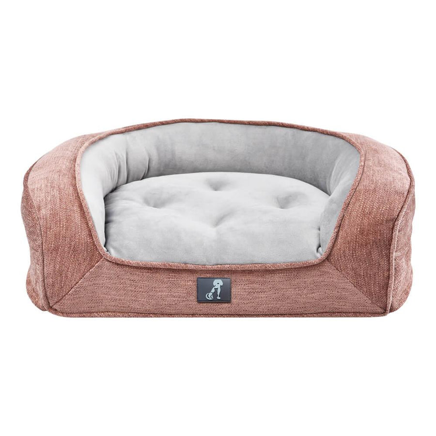 Duke Luxury Memory Foam Sofa Dog Bed Pink Large - All Pet Solutions