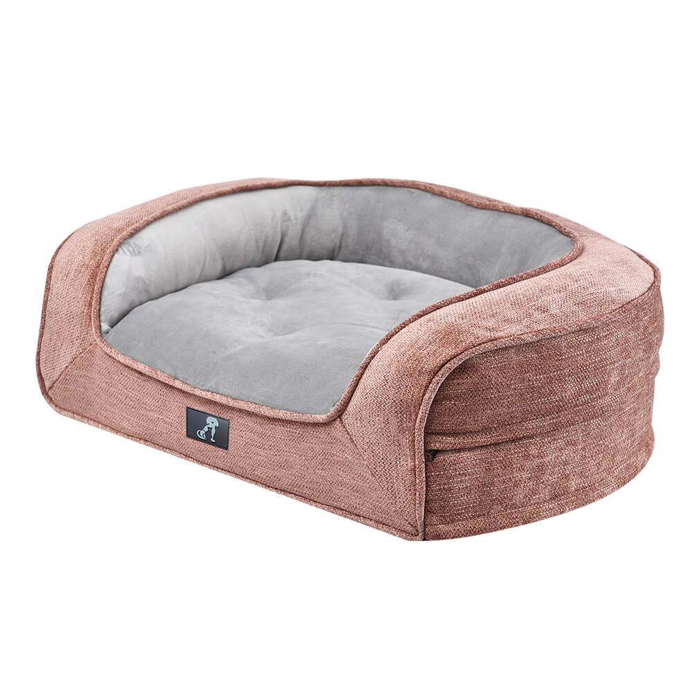 Duke Luxury Memory Foam Sofa Dog Bed Pink Large - All Pet Solutions