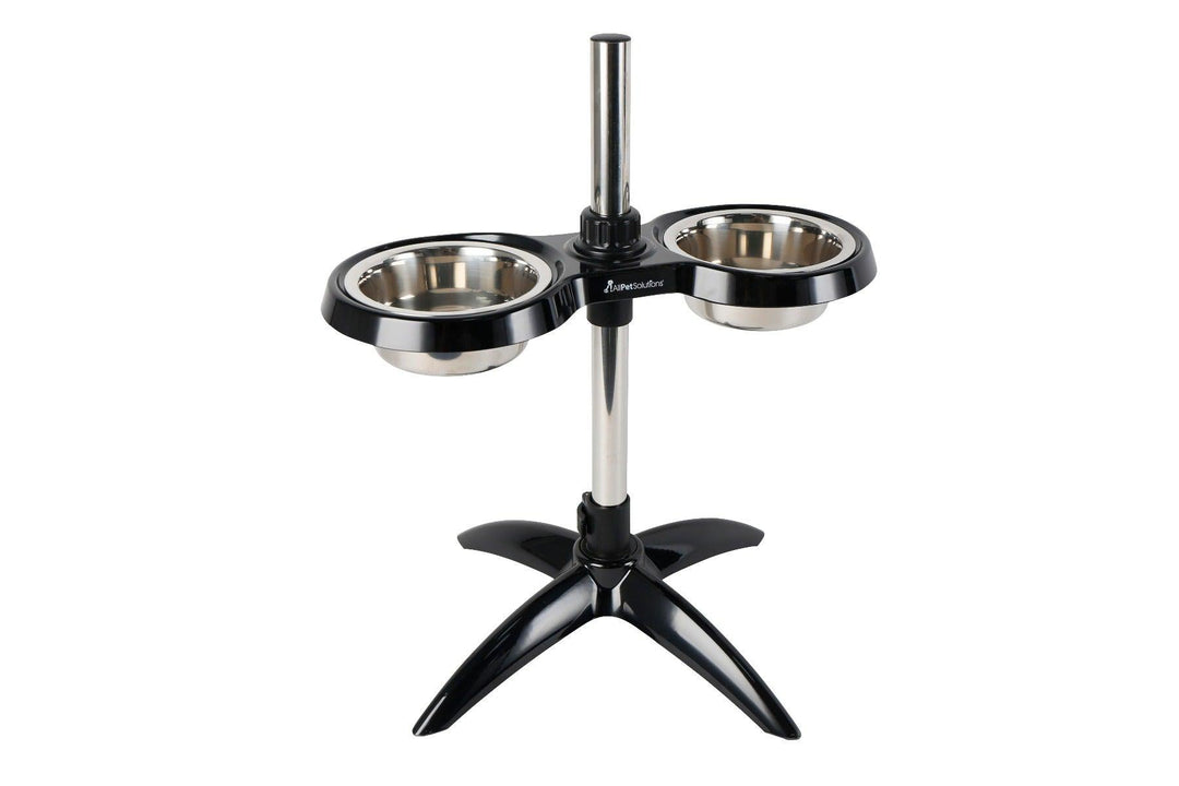 Elevated Adjustable Dog Bowl Black M/L - All Pet Solutions