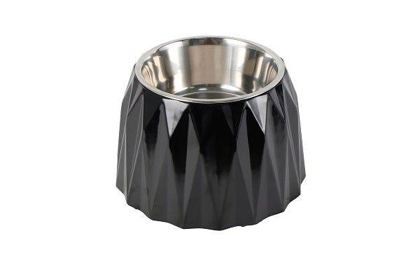 Elevated Diamond Dog Bowl - Black - All Pet Solutions