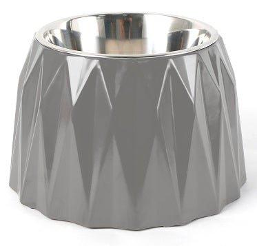 Elevated Diamond Dog Bowl - Dark Grey - All Pet Solutions