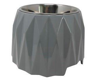 Elevated Diamond Dog Bowl - Dark Grey - All Pet Solutions