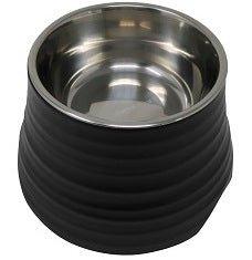 Elevated Ripple Dog Bowl - Black - All Pet Solutions