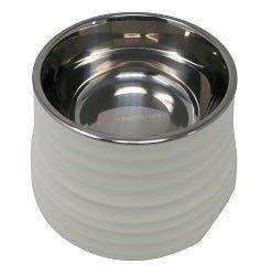 Elevated Ripple Dog Bowl - White - All Pet Solutions