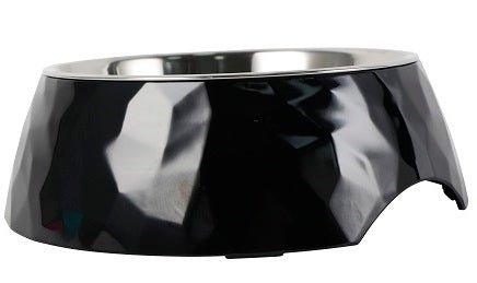 Facet Round Cat Dog Bowl - Black S/L - All Pet Solutions