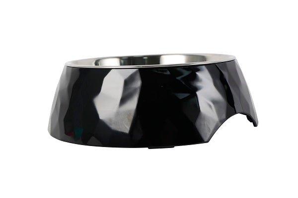 Facet Round Cat Dog Bowl - Black S/L - All Pet Solutions