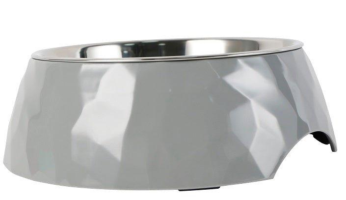 Facet Round Cat Dog Bowl - Dark Grey S/L - All Pet Solutions