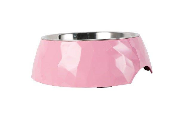 Facet Round Cat Dog Bowl - Pink S/L - All Pet Solutions