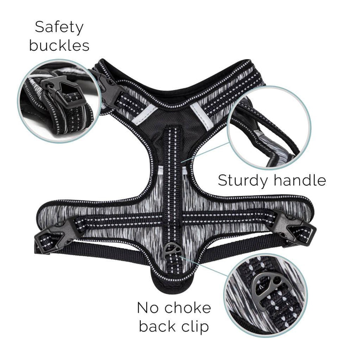 Fauna® Comfort Luxury Black Dog Harness - S/M/L - All Pet Solutions