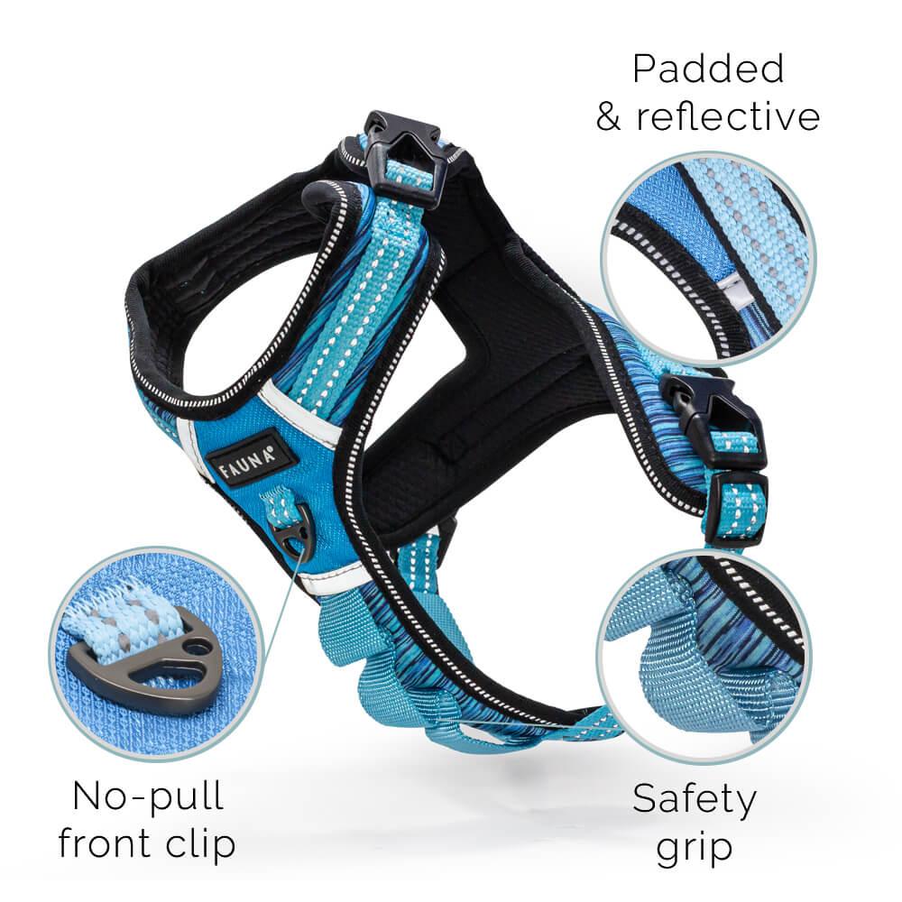 Fauna® Comfort Luxury Blue Dog Harness - S/M/L - All Pet Solutions