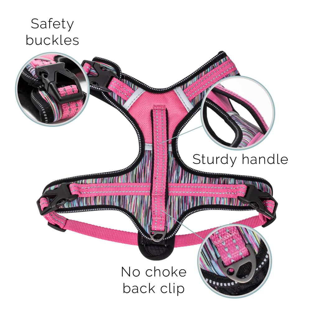 Fauna® Comfort Luxury Pink Dog Harness - S/M/L - All Pet Solutions