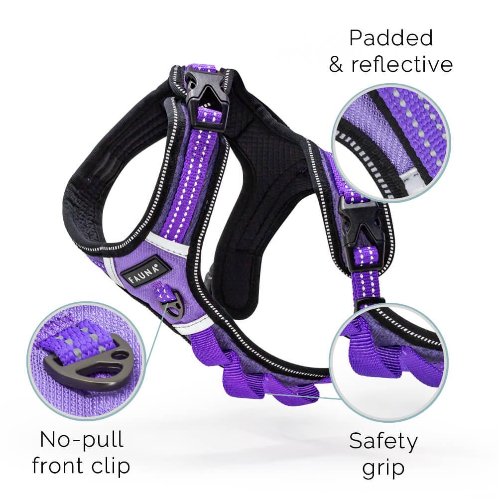 Fauna® Comfort Luxury Purple Dog Harness - S/M/L - All Pet Solutions