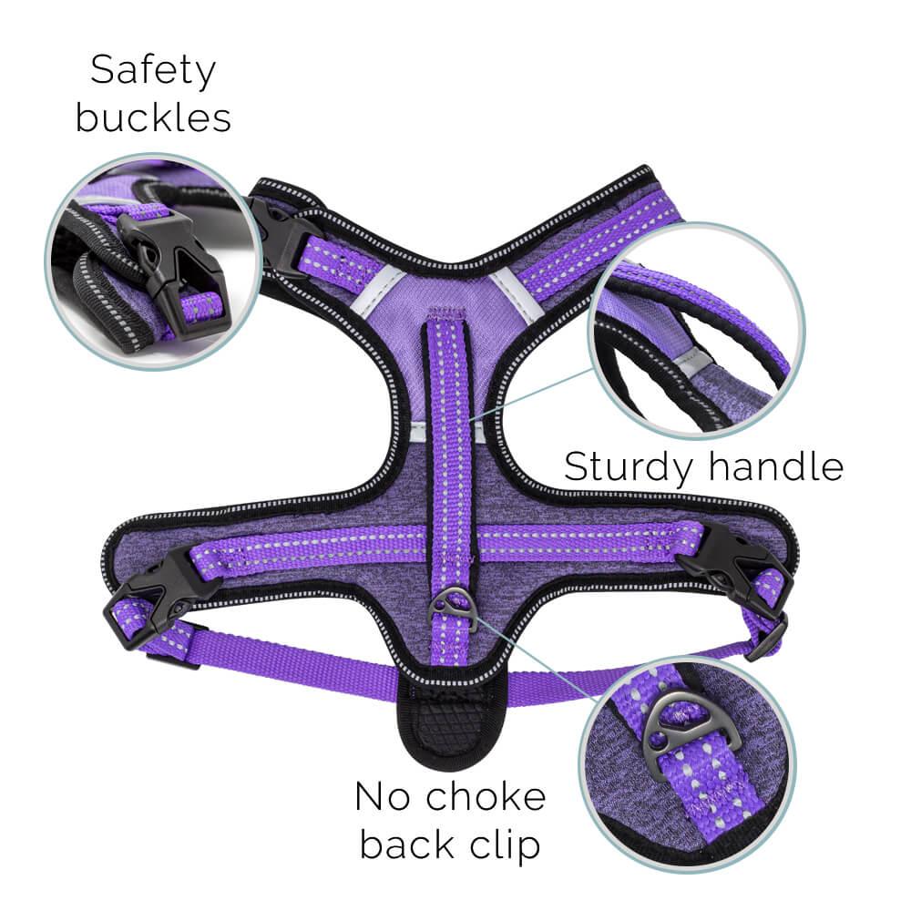 Fauna® Comfort Luxury Purple Dog Harness - S/M/L - All Pet Solutions