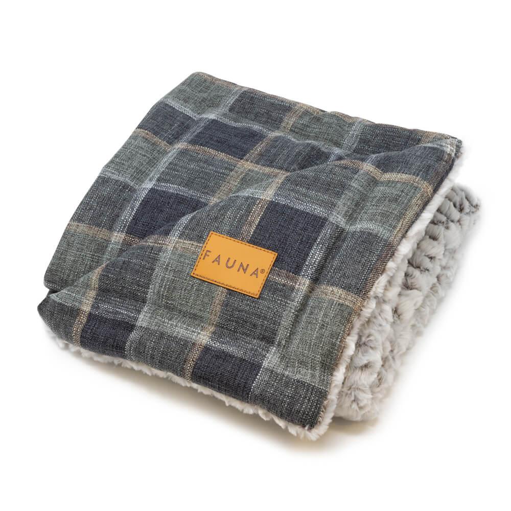 Fauna® Luxury Check Reversible Fleece Blanket 87x64cm - All Pet Solutions