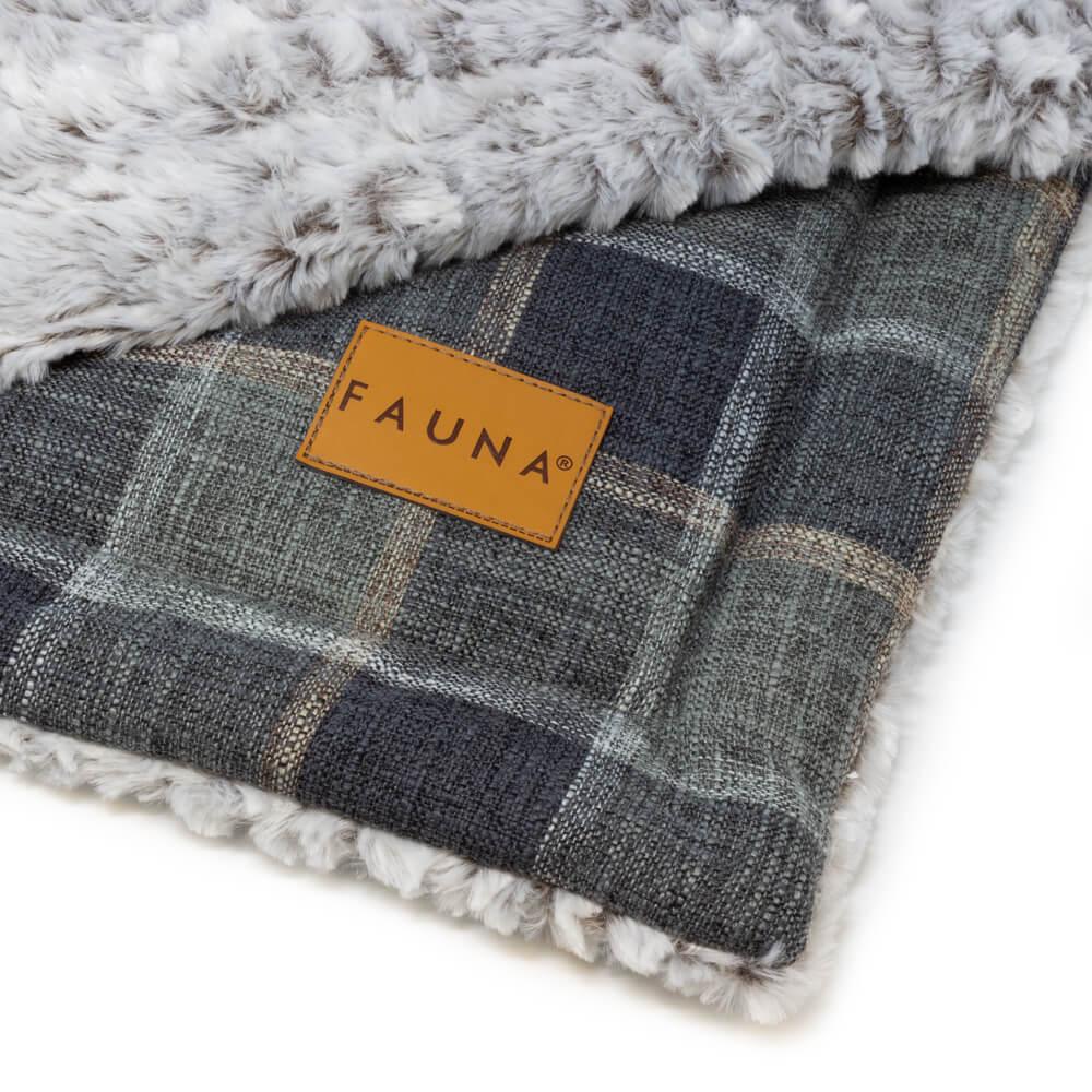 Fauna® Luxury Check Reversible Fleece Blanket 87x64cm - All Pet Solutions