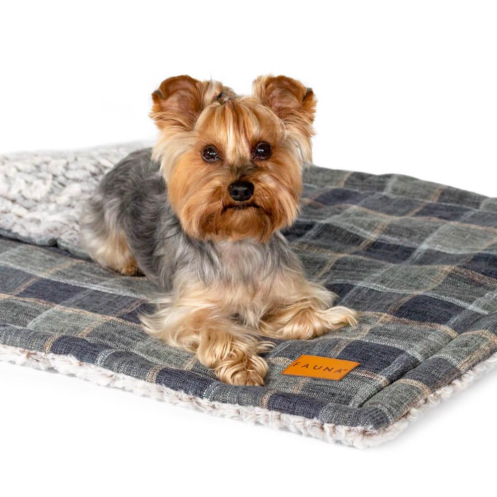 Fauna® Luxury Check Reversible Fleece Blanket 87x64cm - All Pet Solutions