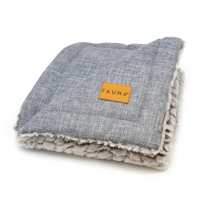 Fauna® Luxury Grey Reversible Fleece Blanket 87x64cm - All Pet Solutions