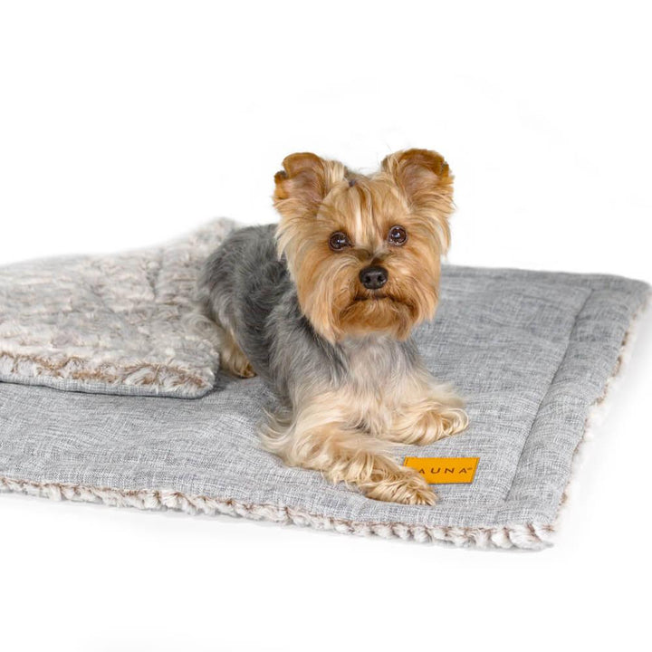 Fauna® Luxury Grey Reversible Fleece Blanket 87x64cm - All Pet Solutions