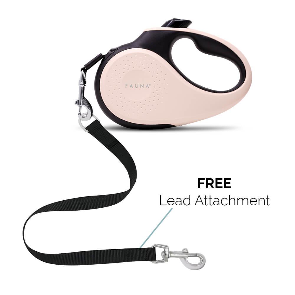 Fauna Luxury Retractable Tape Dog Lead Pink 5M 50KG AllPetSolutions