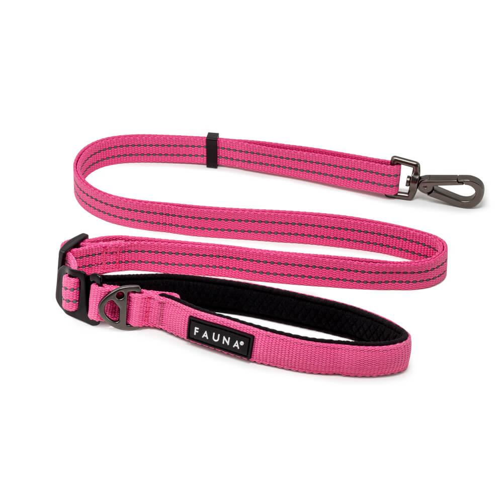 Fauna® Pink Reflective Multi-Use Dog Lead 5.6ft - All Pet Solutions