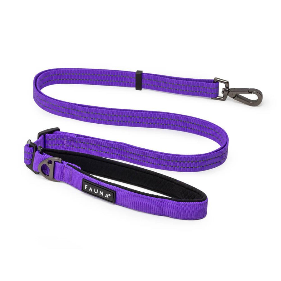 Fauna® Purple Reflective Multi-Use Dog Lead 5.6ft - All Pet Solutions