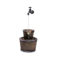 AllPetSolutions floating tap and barrel water feature with LED lights