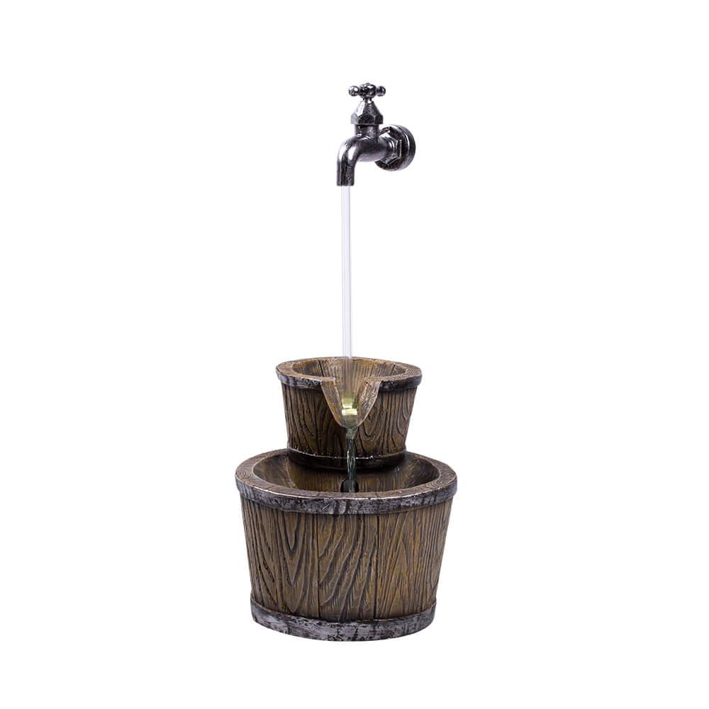 Floating Tap and Barrel Water Feature with LED Lights - All Pet Solutions